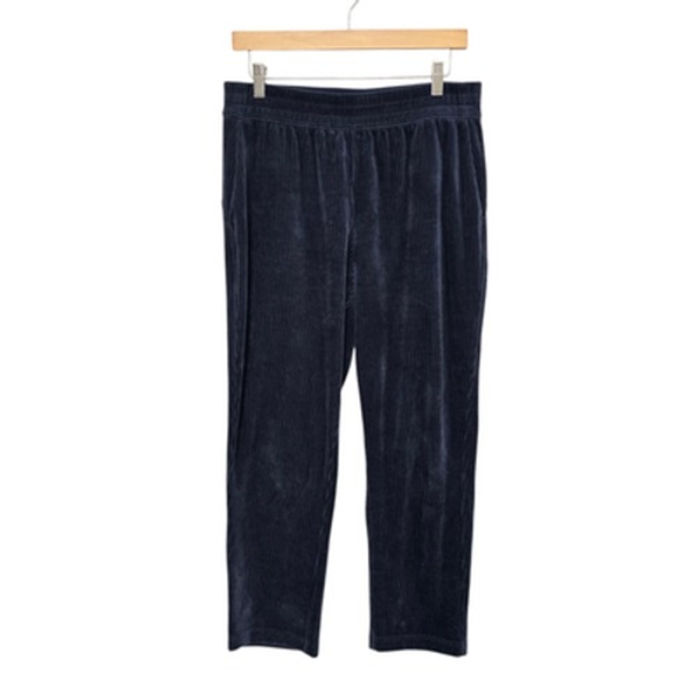 Lululemon Pants Womens 8 Navy Blue Velour Ribbed Pull-On Lounge Cozy LW5GAS‎